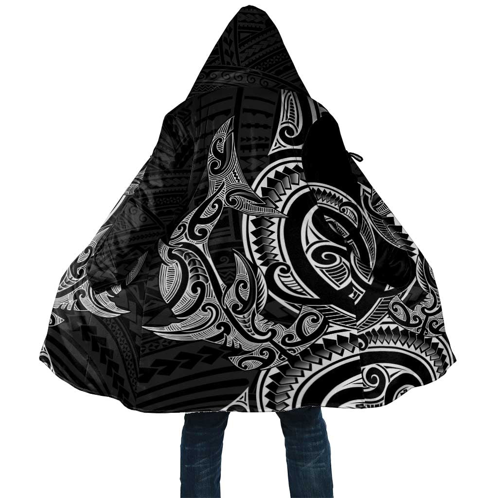 New Zealand Hammerhead Shark Cloak Maori Haehae Mangopare Black LT14 Unisex Black - Polynesian Pride