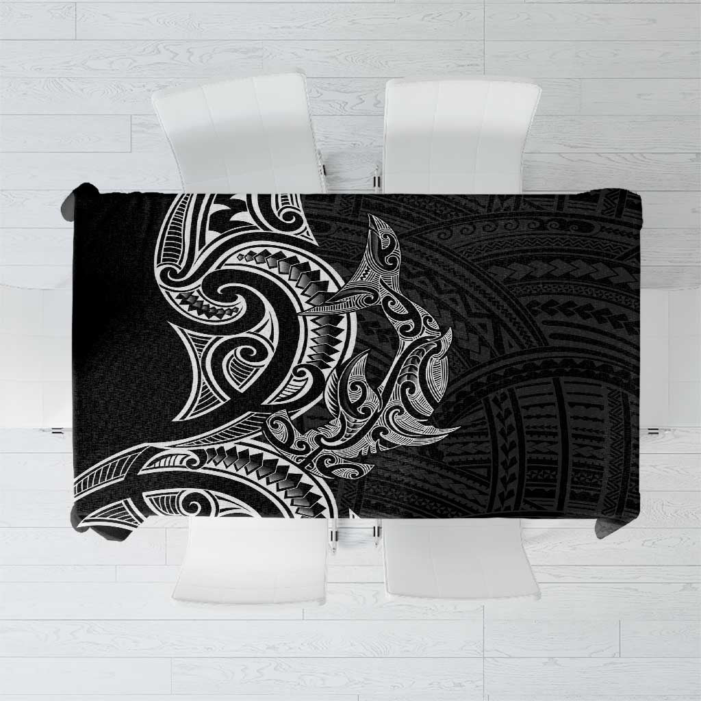 New Zealand Hammerhead Shark Tablecloth Maori Haehae Mangopare Black LT14 Black - Polynesian Pride
