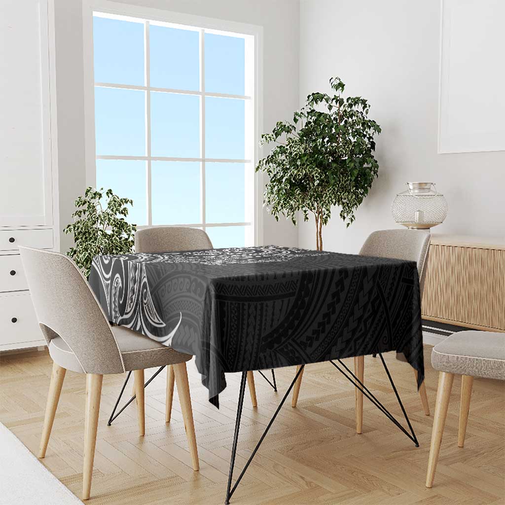 New Zealand Hammerhead Shark Tablecloth Maori Haehae Mangopare Black LT14 - Polynesian Pride