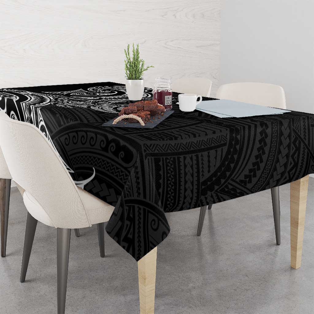 New Zealand Hammerhead Shark Tablecloth Maori Haehae Mangopare Black LT14 - Polynesian Pride