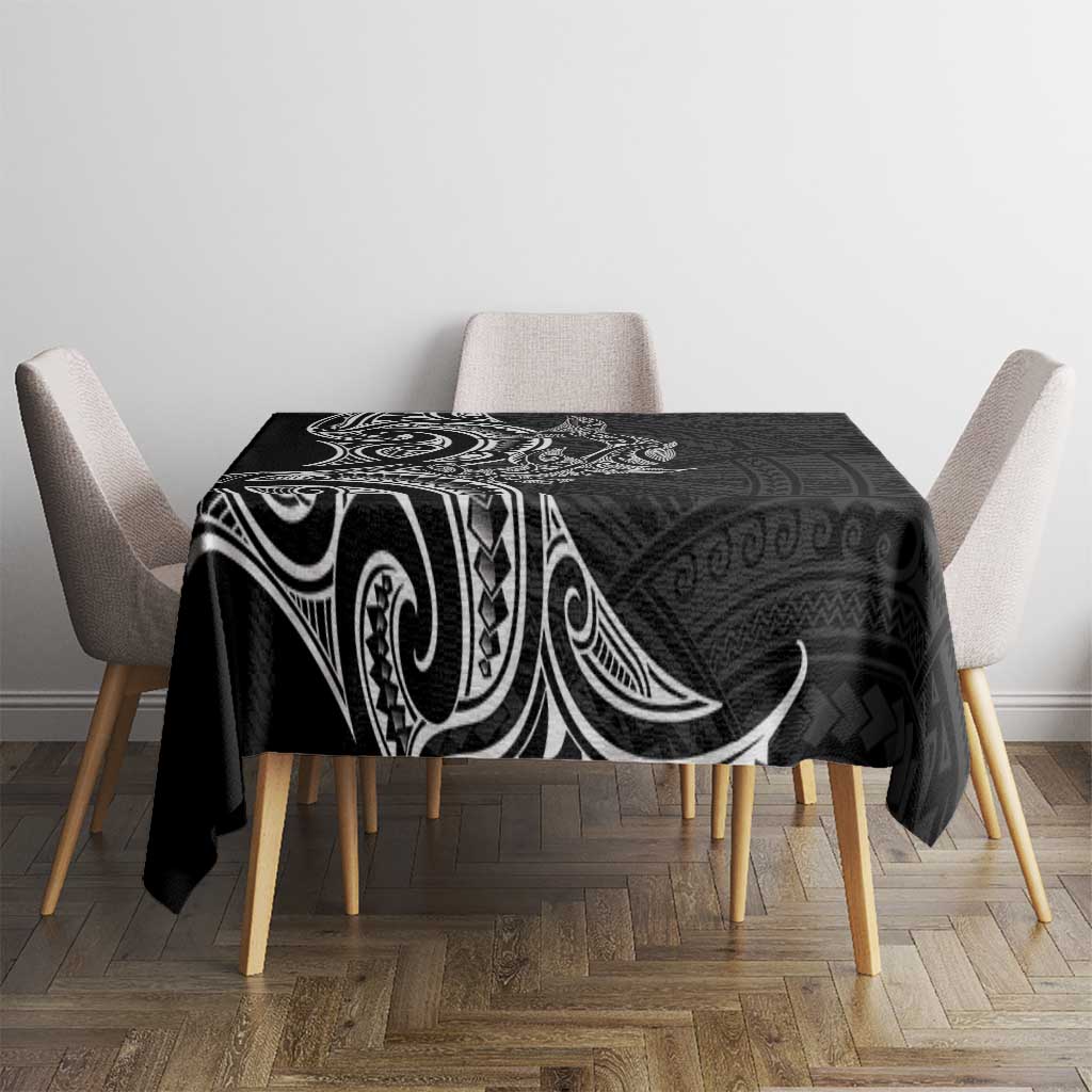 New Zealand Hammerhead Shark Tablecloth Maori Haehae Mangopare Black LT14 - Polynesian Pride