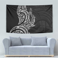 New Zealand Hammerhead Shark Tapestry Maori Haehae Mangopare Black LT14 - Polynesian Pride