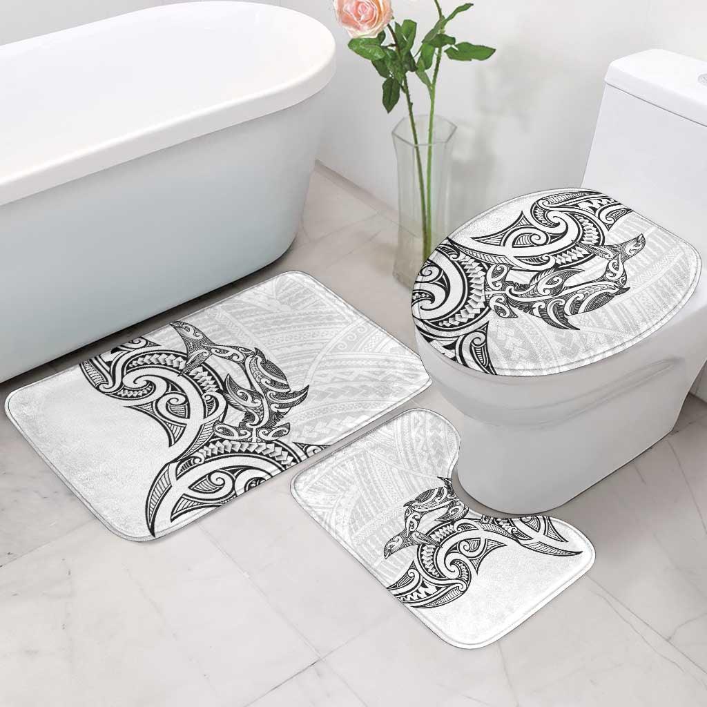New Zealand Hammerhead Shark Bathroom Set Maori Haehae Mangopare White LT14 - Polynesian Pride