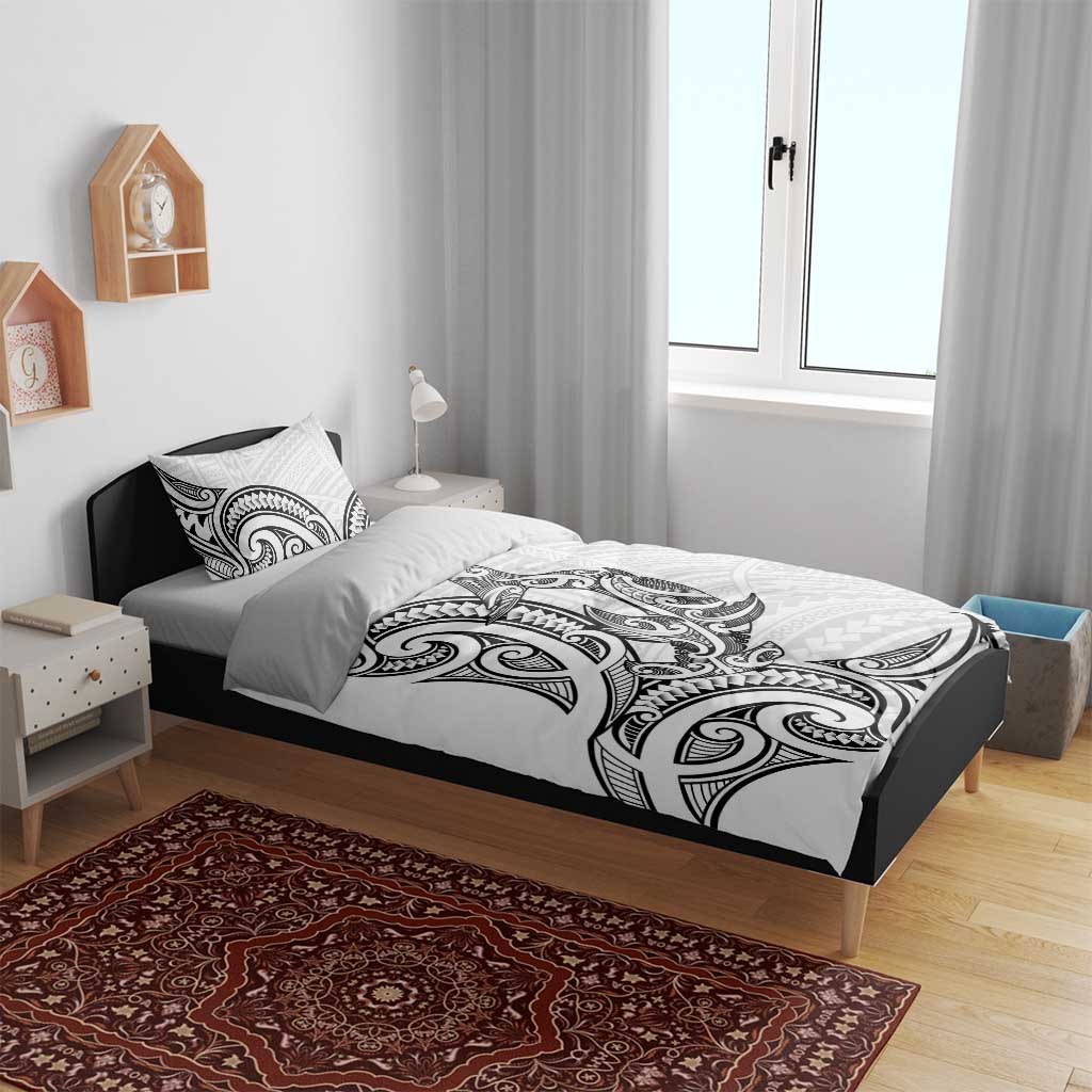 New Zealand Hammerhead Shark Bedding Set Maori Haehae Mangopare White LT14 - Polynesian Pride