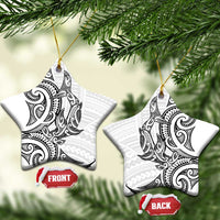 New Zealand Hammerhead Shark Ceramic Ornament Maori Haehae Mangopare White LT14 Star White - Polynesian Pride