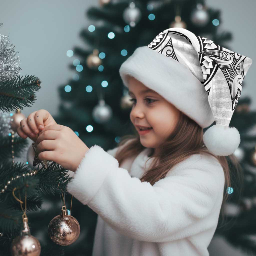New Zealand Hammerhead Shark Christmas Santa Hat Maori Haehae Mangopare White LT14 - Polynesian Pride