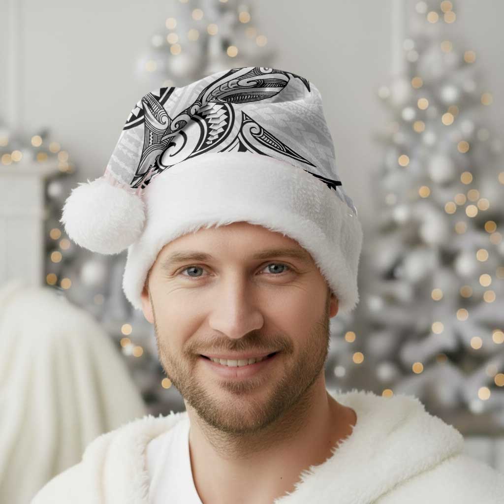 New Zealand Hammerhead Shark Christmas Santa Hat Maori Haehae Mangopare White LT14 - Polynesian Pride