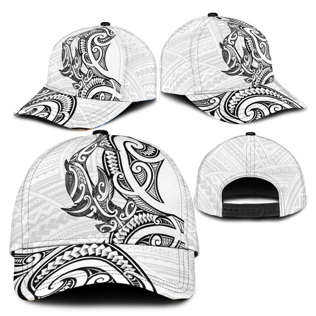 New Zealand Hammerhead Shark Classic Cap Maori Haehae Mangopare White LT14 - Polynesian Pride