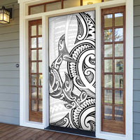 New Zealand Hammerhead Shark Door Cover Maori Haehae Mangopare White LT14 - Polynesian Pride