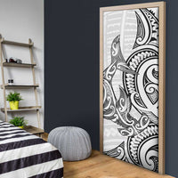 New Zealand Hammerhead Shark Door Cover Maori Haehae Mangopare White LT14 - Polynesian Pride