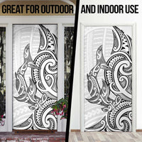 New Zealand Hammerhead Shark Door Cover Maori Haehae Mangopare White LT14 - Polynesian Pride