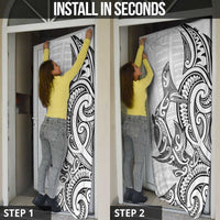 New Zealand Hammerhead Shark Door Cover Maori Haehae Mangopare White LT14 - Polynesian Pride