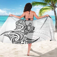 New Zealand Hammerhead Shark Sarong Maori Haehae Mangopare White LT14 - Polynesian Pride