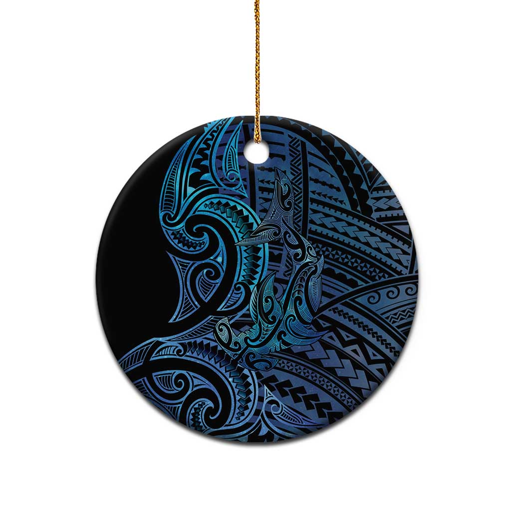 New Zealand Hammerhead Shark Ceramic Ornament Maori Haehae Mangopare Galaxy LT14 - Polynesian Pride