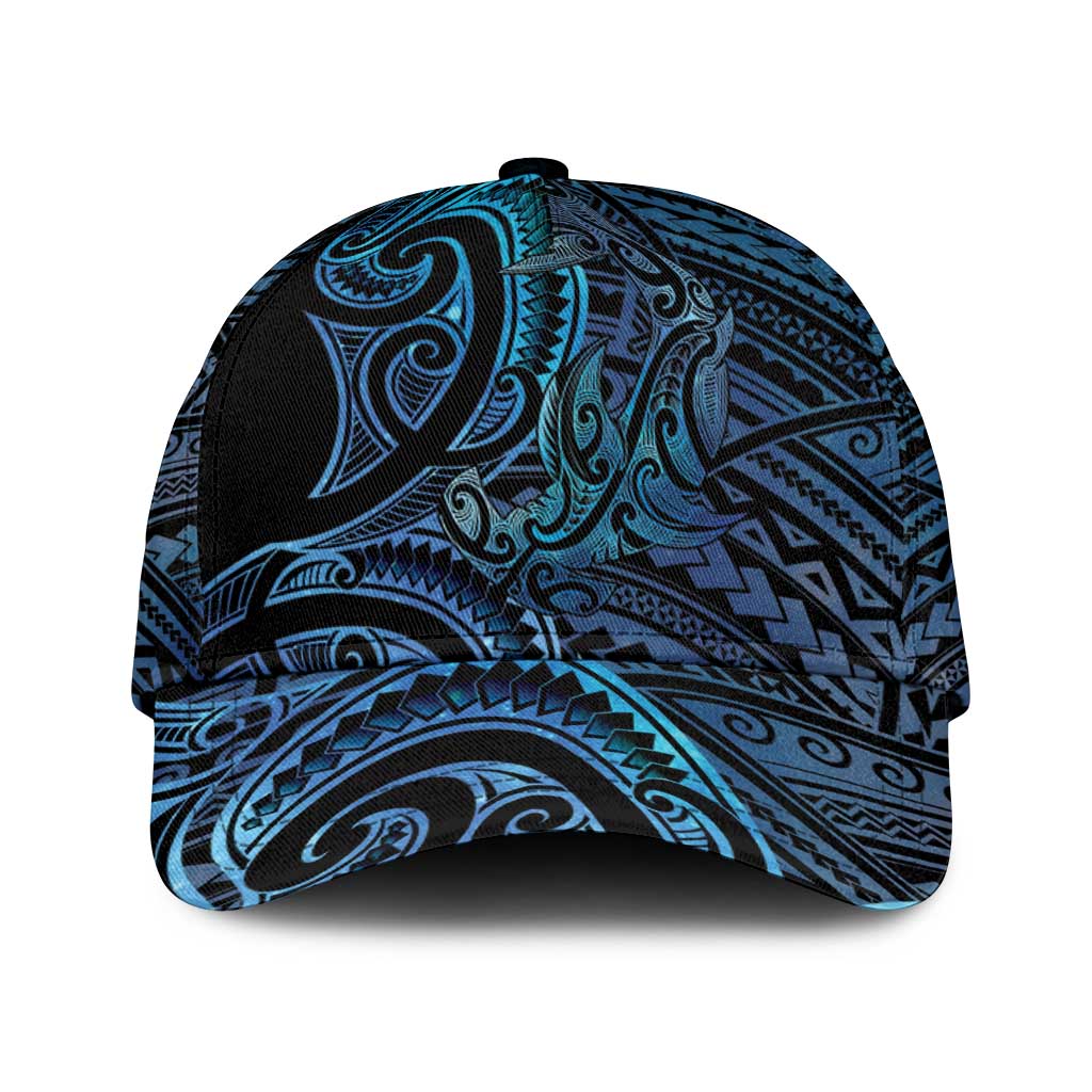 New Zealand Hammerhead Shark Classic Cap Maori Haehae Mangopare Galaxy LT14 Universal Fit Blue - Polynesian Pride