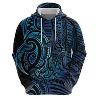 New Zealand Hammerhead Shark Hoodie Maori Haehae Mangopare Galaxy LT14 - Polynesian Pride