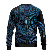 New Zealand Hammerhead Shark Ugly Christmas Sweater Maori Haehae Mangopare Galaxy LT14 - Polynesian Pride
