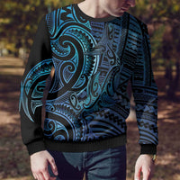 New Zealand Hammerhead Shark Ugly Christmas Sweater Maori Haehae Mangopare Galaxy LT14 - Polynesian Pride