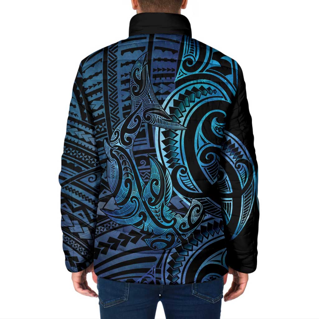 New Zealand Hammerhead Shark Padded Jacket Maori Haehae Mangopare Galaxy LT14 - Polynesian Pride