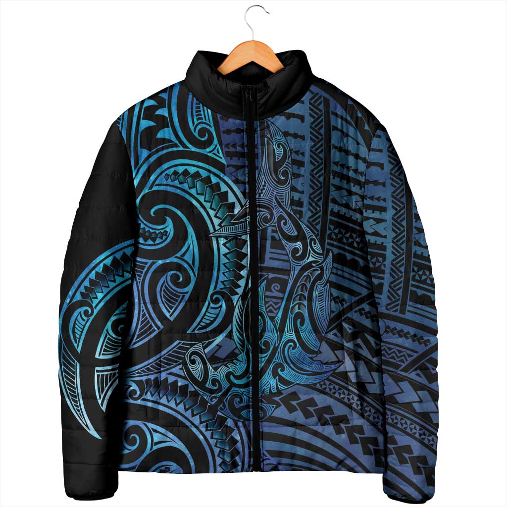 New Zealand Hammerhead Shark Padded Jacket Maori Haehae Mangopare Galaxy LT14 - Polynesian Pride