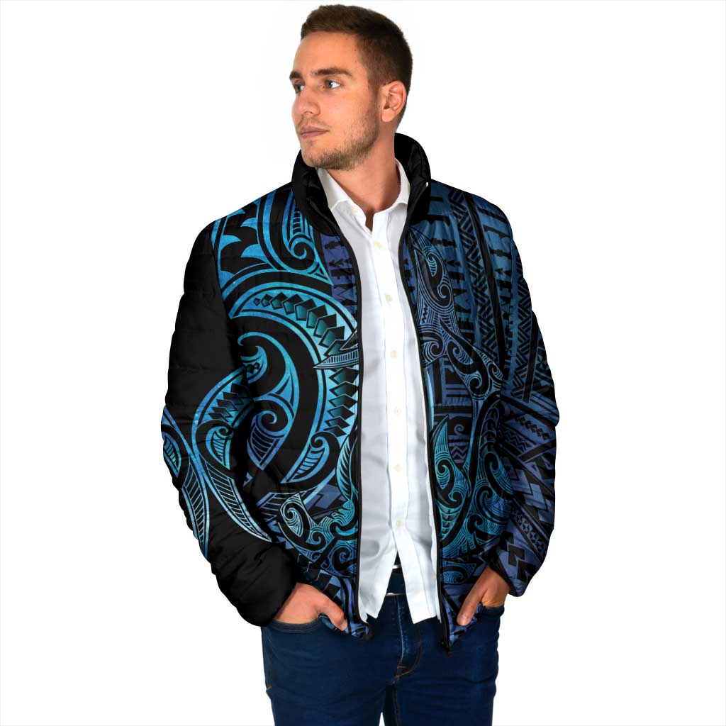 New Zealand Hammerhead Shark Padded Jacket Maori Haehae Mangopare Galaxy LT14 - Polynesian Pride