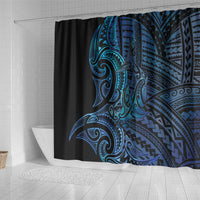 New Zealand Hammerhead Shark Shower Curtain Maori Haehae Mangopare Galaxy LT14 - Polynesian Pride