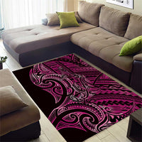 New Zealand Hammerhead Shark Area Rug Maori Haehae Mangopare Pink LT14 - Polynesian Pride