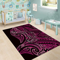 New Zealand Hammerhead Shark Area Rug Maori Haehae Mangopare Pink LT14 - Polynesian Pride