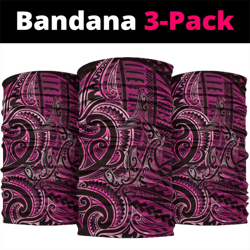 New Zealand Hammerhead Shark Neck Gaiter Maori Haehae Mangopare Pink LT14 package One Size: 25*50cm Pink - Polynesian Pride