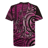 New Zealand Hammerhead Shark Rugby Jersey Maori Haehae Mangopare Pink LT14 - Polynesian Pride