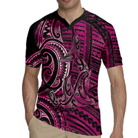 New Zealand Hammerhead Shark Rugby Jersey Maori Haehae Mangopare Pink LT14 - Polynesian Pride