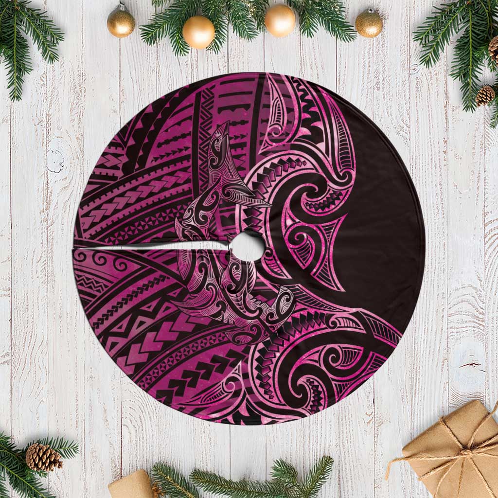 New Zealand Hammerhead Shark Tree Skirt Maori Haehae Mangopare Pink LT14 Casual Pink - Polynesian Pride