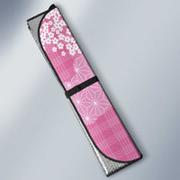 Pink Palaka Japanese Patterns Auto Sun Shade Asanoha Seigaiha Sakura Motif LT14 - Polynesian Pride