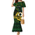 Personalised Solomon Islands Western Province Day Mermaid Dress Sea Turtle Mix Polynesian Hibiscus Pattern LT14 Women Green - Polynesian Pride