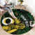 Personalised Solomon Islands Western Province Day Round Carpet Sea Turtle Mix Polynesian Hibiscus Pattern LT14 - Polynesian Pride