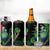 New Zealand Tui Bird Christmas 4 in 1 Can Cooler Tumbler Maori Fern Mix Pohotukawa