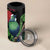 New Zealand Tui Bird Christmas 4 in 1 Can Cooler Tumbler Maori Fern Mix Pohotukawa