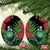 New Zealand Tui Bird Christmas Ceramic Ornament Maori Fern Mix Pohotukawa