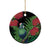 New Zealand Tui Bird Christmas Ceramic Ornament Maori Fern Mix Pohotukawa