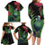 New Zealand Tui Bird Christmas Family Matching Long Sleeve Bodycon Dress and Hawaiian Shirt Maori Fern Mix Pohotukawa