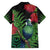 New Zealand Tui Bird Christmas Family Matching Long Sleeve Bodycon Dress and Hawaiian Shirt Maori Fern Mix Pohotukawa