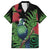 New Zealand Tui Bird Christmas Family Matching Off Shoulder Maxi Dress and Hawaiian Shirt Maori Fern Mix Pohotukawa