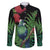 New Zealand Tui Bird Christmas Family Matching Off Shoulder Short Dress and Hawaiian Shirt Maori Fern Mix Pohotukawa