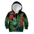 New Zealand Tui Bird Christmas Kid Hoodie Maori Fern Mix Pohotukawa