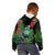 New Zealand Tui Bird Christmas Kid Hoodie Maori Fern Mix Pohotukawa