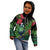 New Zealand Tui Bird Christmas Kid Hoodie Maori Fern Mix Pohotukawa