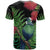 New Zealand Tui Bird Christmas T Shirt Maori Fern Mix Pohotukawa