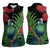 New Zealand Tui Bird Christmas Women Sleeveless Polo Shirt Maori Fern Mix Pohotukawa