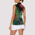 New Zealand Tui Bird Christmas Women Sleeveless Polo Shirt Maori Fern Mix Pohotukawa