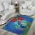 New Zealand Takahe Christmas Area Rug Maori Fern Mix Pohotukawa